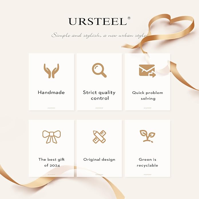 Ursteel Christmas Gifts for Teen Girls Women - Trendy Beaded Choker Necklace for Women Teenage Girls, Personalized Letter Initial Necklaces Christmas Gifts for Grandkids