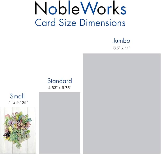 The Best Card Company - 20 Assorted Blank Plant Cards Boxed (4 x 5.12 Inch) (10 Designs, 2 Each) - Shiplap Succulents AM6438OCB-B2x10