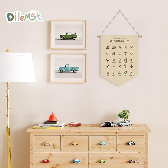 Boys Room Decor,Woodland Nursery Decor,Woodland Classroom Decor Wall Hanging Linen Pennant Banner for Classroom,Boys Girls Room Decor,Nursery Playroom Bedroom