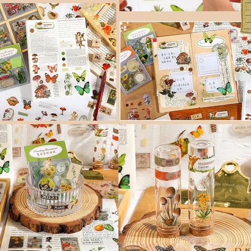 510PCS Scrapbook Kits for Adults, Vintage Aesthetic Journaling Stickers Ephemera for Junk Journal Supplies, 100 Sheets Diecut PET Scarpbook Stickers for Scrap Booking Supples, Bujo, DIY Crats Ars - Image 3