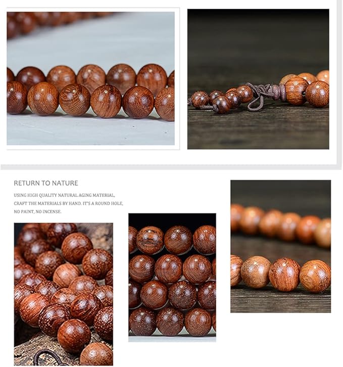 CarpenterC 500pcs 6mm Gorgeous Natural Round Polished Rosewood Loose Beads for Jewelry Making DIY Handmade Crafts