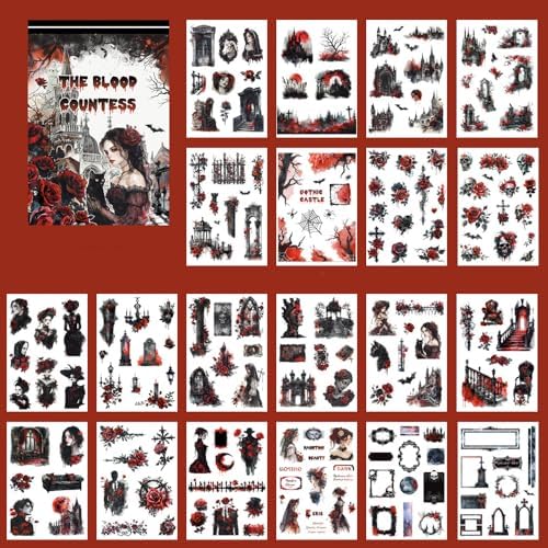 Alideco 20pcs Vintage Scrapbook Stickers Europe and The United States Figure Flowers Sticker Book for Adults Sticker journaling Stickers for Scrapbooking (xuesenvshi) by Alideco