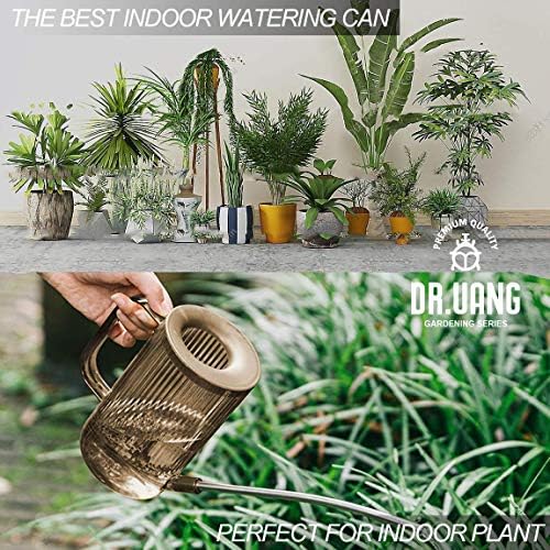 Small Watering Can Indoor Plants with Long Spout (1L, Amber Brown) - Image 7