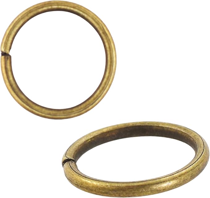 Mandala Crafts 200 Pcs 14mm Antique Brass Jump Rings - Jewelry Making Supplies