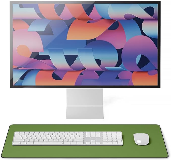 Jotsome Leather Desk Mat, Non-Slip Desk Blotter Pad - Desk Protector for Office, Home, Laptop, and Desktop, Gift for The Holidays or Christmas (Forest Green, 24" x 14")