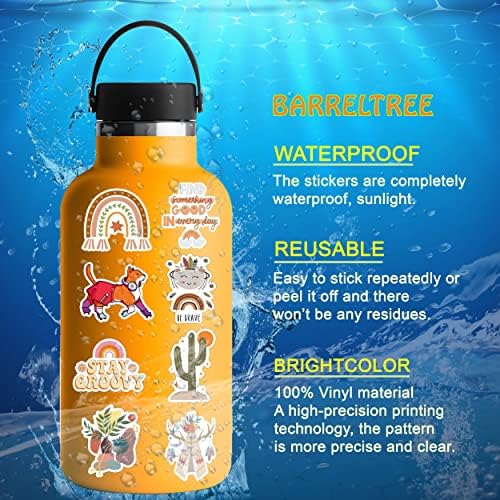 BarrelTree - 300 PCS Aesthetic Boho Stickers, Cute Vinyl Waterproof Stickers for Water Bottles Laptop Phone Journaling Scrapbook Junk Journal, Scrapbooking Supplies Kit, Sticker Packs for Adults Teens - Image 2