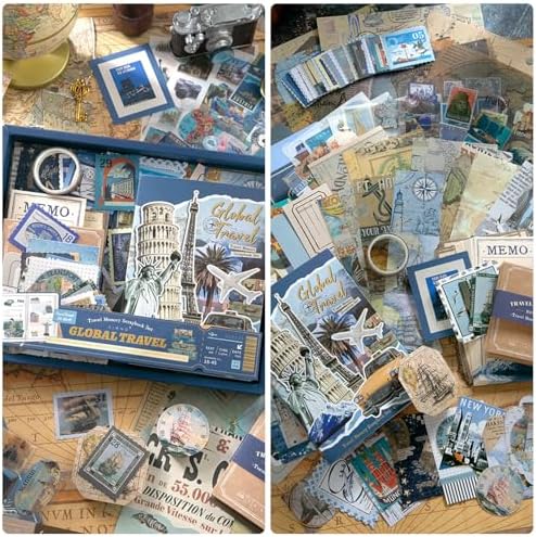 Scrapbook Supplies Kit, Vintage Junk journaling Supplies, Scrapbooking Kit - Image 2