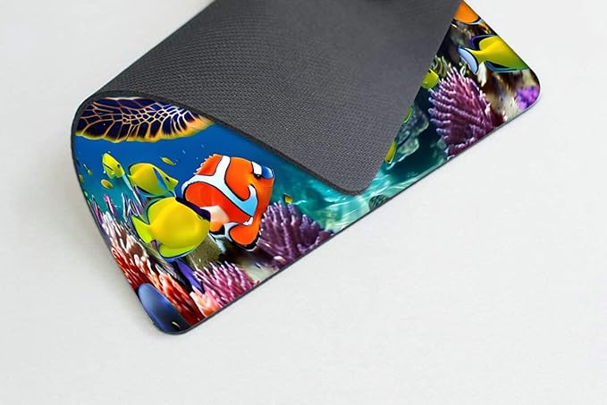 Square Mouse Pad Sea Turtle,Gaming Mouse Pads for Desk,Soft Computer Waterproof Non-Slip Mouse Mat