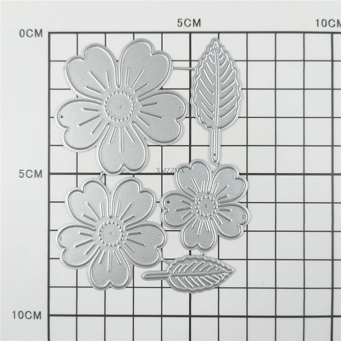 3D Splicing Five Petal Flowers Metal Cutting Dies for Card Making, Paper Embossing Die Cuts Kit Templates, Storage Pockets Supplies, Photo Frame Album DIY Scrapbooking Stencils Sets