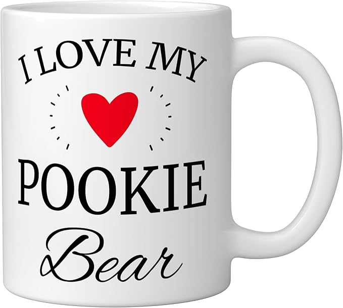 I Love My Pookie Bear Ceramic Mug, White