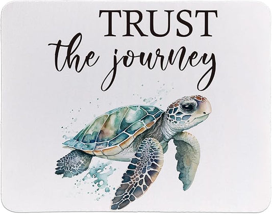 Rusenbao Turtle Mouse Pad for Desk, Turtle Gifts for Women Turtle Lovers, Turtle Desk Accessories, Non-Slip Rubber Base Mouse Pads for Wireless Mouse, Computers, Laptop, Office, 9.5x7.9 Inch