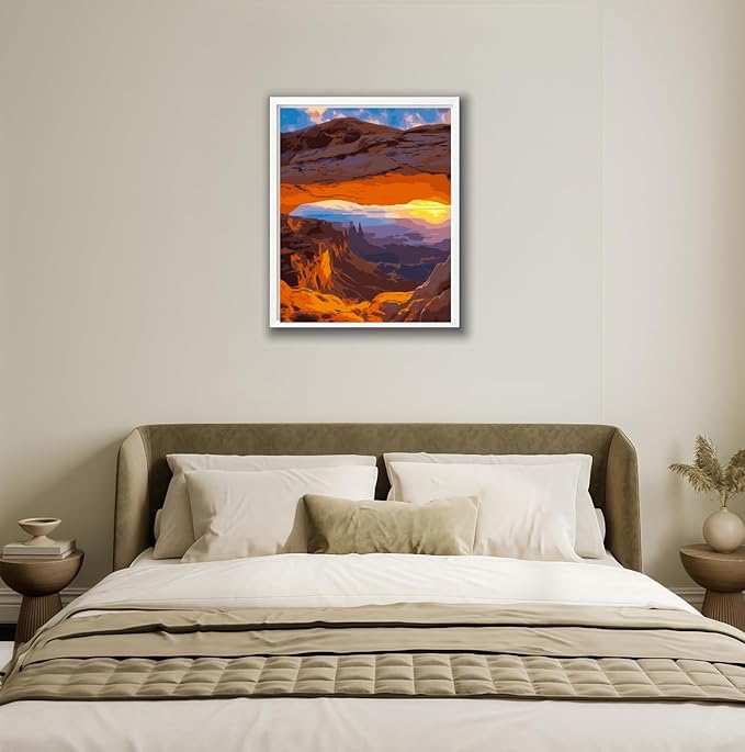 Paint by Numbers Kit for Adults, Desert Canyon Landscape Adult Paint by Number Kits On Canvas, DIY Acrylic Oil Number Painting Kits for Beginners, Color by Number Adult for Home Wall Decor 16x20Inch