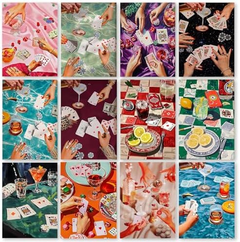 12 Pack Poker Diamond Art Kits for Adults Diamond Painting Kit for Beginner by KICHANG