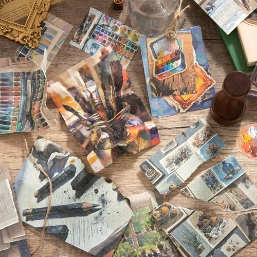 400PCS Vintage Scrapbook Paper Journaling Scrapbooking Supplies Kit Retro Decorative Craft Paper Assorted for Bullet Junk Journals Card Making Craft DIY, Vintage Nature - Image 3
