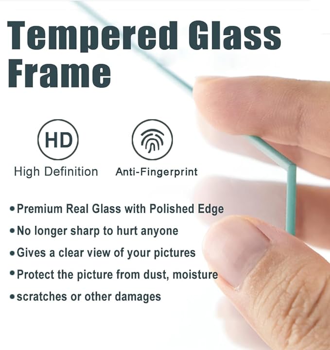 5x7 Picture Frame Set of 3, Made of Real Glass for 5x7 White Frames Wooden, Wall and Tabletop Display Photo Frame for Gallery Family Wedding Memorial Pic Frame Best Gift