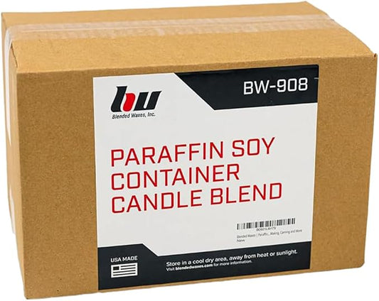 Blended Waxes, Inc. Soy Paraffin Blend Bulk Wax for Candle Making, Single Pour, Easy to Use Pastilles, Odorless & Premium Mix of Paraffin & Soy Wax 10 lbs, White