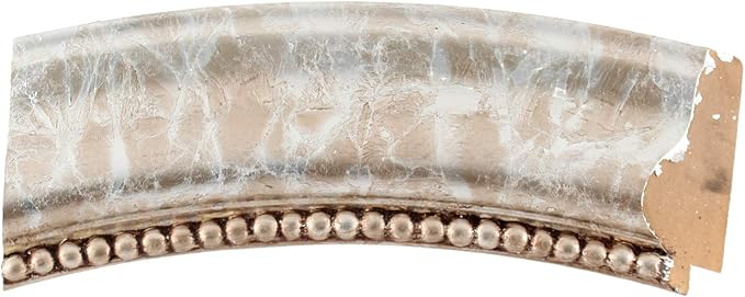 OVALCREST Oval Beveled Wall Mirror for Home Decor - Heritage Style - Champagne Silver - 21x25 Outside Dimensions