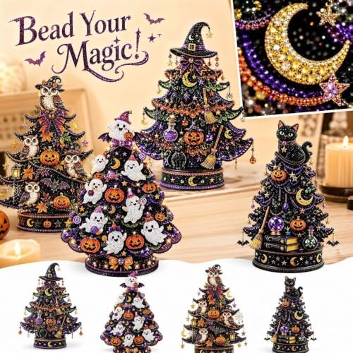 Craft Kits for Adults DIY Beaded Halloween Tree Indoor Desk Decorations Kit - Image 5