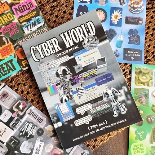 Y2K Cybercore Sticker Book, 750+ Retro Aesthetic Designs - Image 5