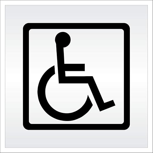 Stencil ProStore Parking Lot 30" Handicap Stencil - 3pc Set - 36" x 36" - 1/16" (63 mil) Light-Duty LDPE Plastic - ADA Compliant