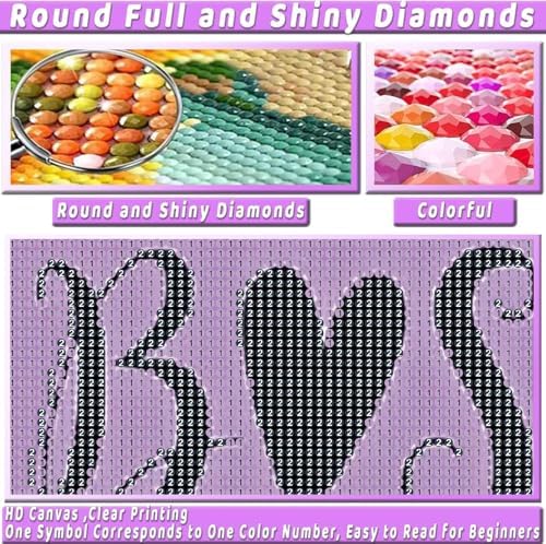 6 Pack Purple Diamond Art Kits for Adults Diamond Painting Kit for Beginner - Image 6