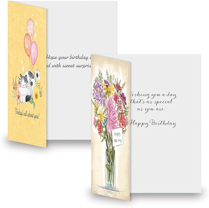 Current Birthday Favorites Birthday Greeting Cards - Set of 20 (2 each of 10 Designs), 5 x 7 Inches, Sentiments Inside, Envelopes Included, Assortment Set