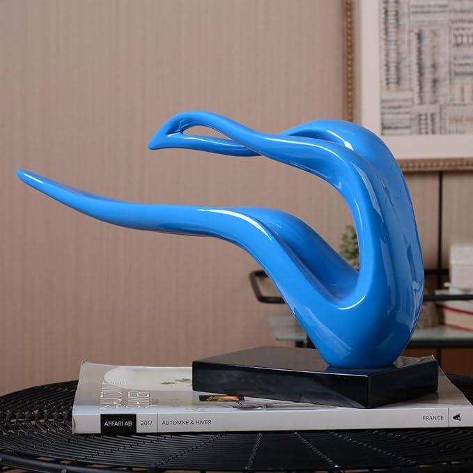 HAUCOZE Modern Sculpture Decor Abstract Statue Figurine Woman Arts Gifts Polyresin Crafts 15.7 inch