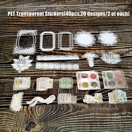 Esweny 260PCS Vintage Journaling Scrapbooking Supplies Scrapbook Sticker Paper Ephemera Pack for Junk Journal Planners Collage Craft Notebooks Album (Pen Ink and Letter) - Image 6
