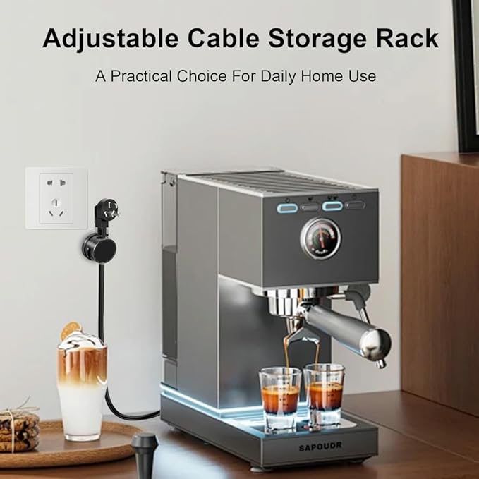 9 Pack Rotatable Magnetic Cord Organizer, Phone Cable Management, Desk Charger Cords Holder, No-Residue Adhesive Cables Clips for Kitchen, Office, Car, Nightstand（Black）