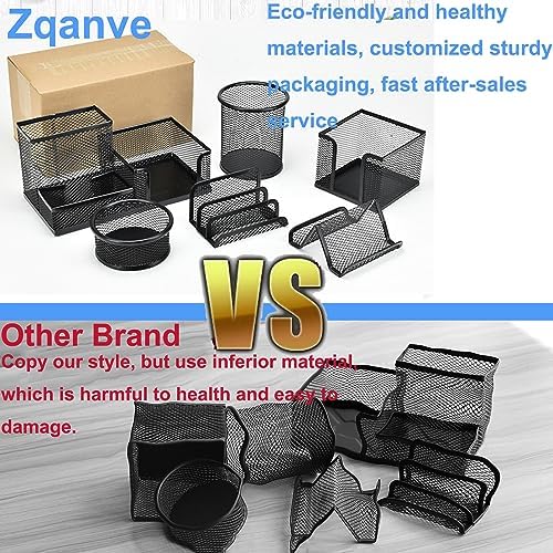 Desk Organizers set with Mesh Pen Holder Cup Office Supply(6 Piece set) - Image 2