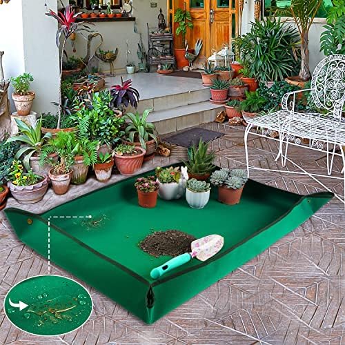 Extra Large Repotting Mat for House Plants Transplanting and Dirt Control Portable Potting Tray Waterproof Potting Mat for Indoor Plants Succulent Gardening Mat Plant Gift for Plant Lovers - Image 4