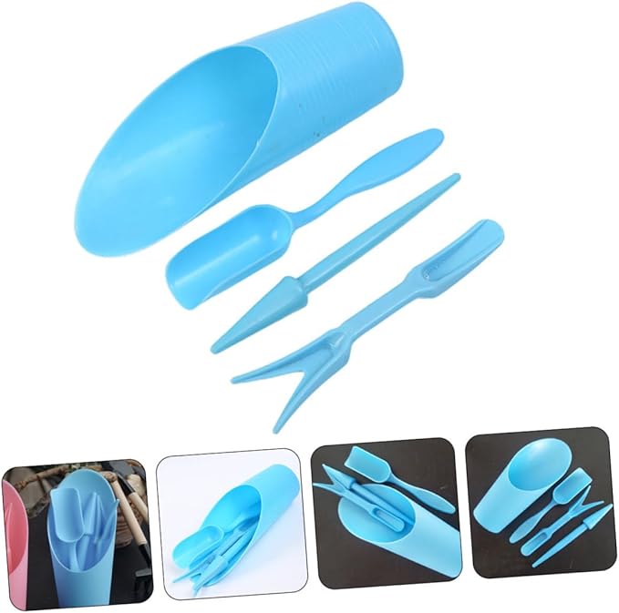 COHEALI Succulent Planting Tool Set Blue PP Succulent Hand Tool Kit for Indoor Bonsai Transplanting Gardening Accessories