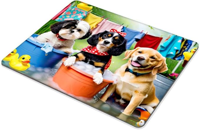 Square Mouse Pad Dog,Gaming Mouse Pads for Desk,Soft Computer Waterproof Non-Slip Mouse Mat