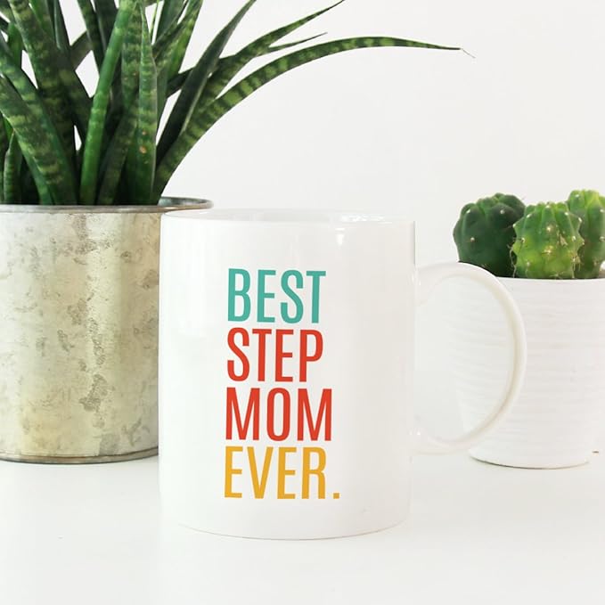 Andaz Press 11oz. Coffee Mug Birthday Gift, Best Step Mom Ever, 1-Pack