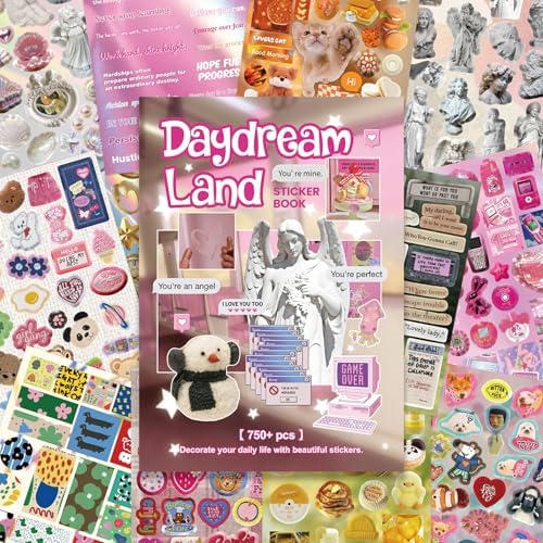 30 Sheets Cute Retro Scrapbook Stickers Book by JUNKJWBZ%7CPeelStickInspir