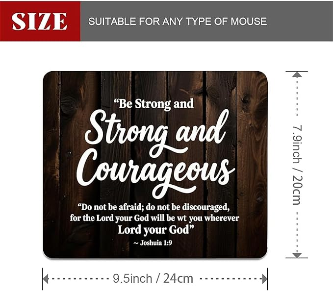 Square Mouse Pad The Bible, Personalized Premium-Textured Custom Mouse Mat Design, Washable Mousepad Cloth, Non-Slip Rubber Base Computer Mouse Pads for Wireless Mouse