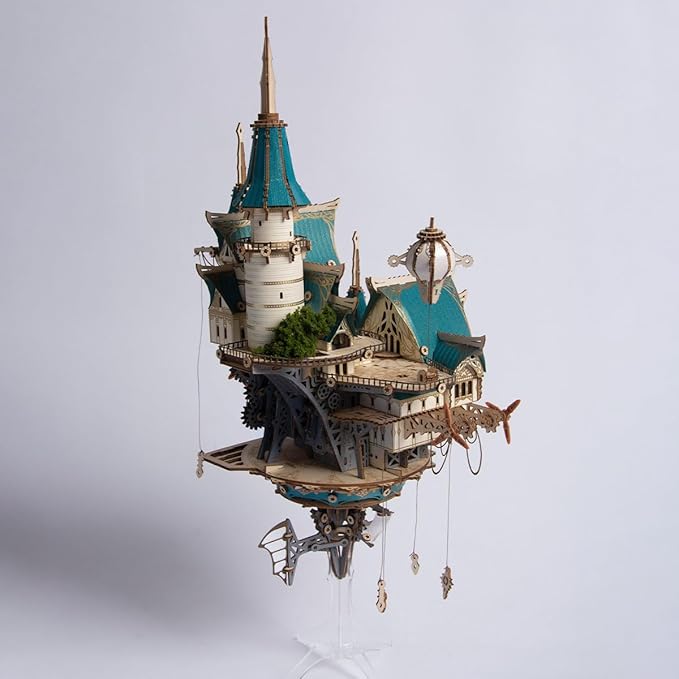 3D Wooden Puzzles for Adults, 863pcs Wooden 3D Puzzle Fantasy Steampunk Castle Building Kits, Brain Teaser DIY Wood Crafts Hobbies Creative Assembly Gifts