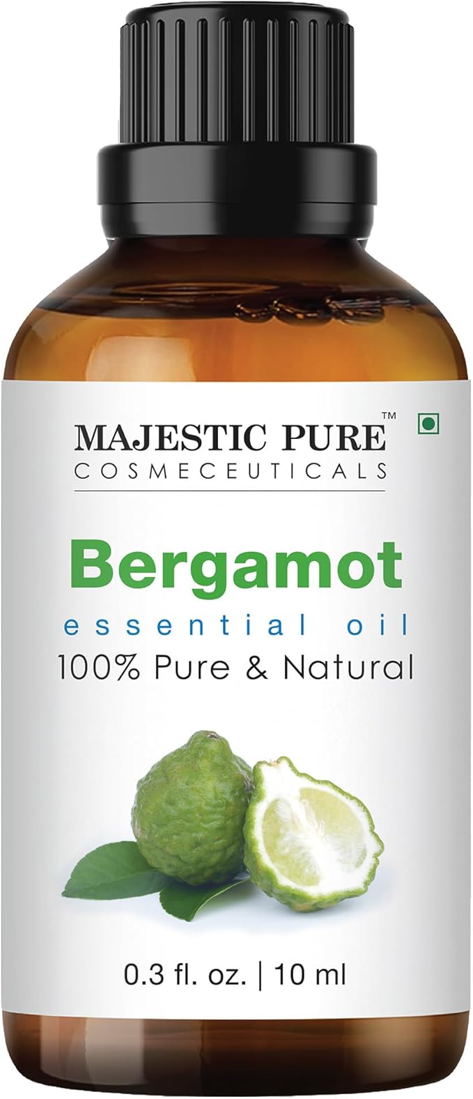 Majestic Pure Bergamot Essential Oil - 100% Pure Bergamot Oil for Aromatherapy, Massage & Topical Uses, Perfect for Diffuser & Essential Oil Diffuser - 0.33 fl. oz