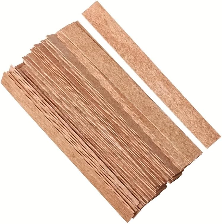 300pcs Wood Wicks for Candles Making,100pcs Wooden Candle Wicks and Base, Wick Stickers,for Soy Wax, Beeswax, Coconut Wax - DIY Candle Making Supplies for Beginners & Professionals - Image 3