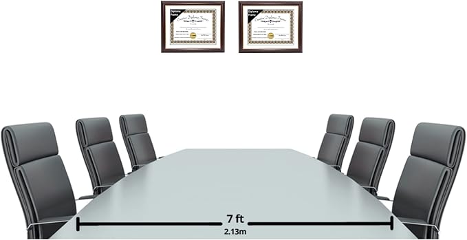 Creative Picture Frames 11x15 Mahogany Gold Rim Diploma Frame with White Mat Glass and Installed Wall Hangers | Frame Holds 16x20 Media without Mat