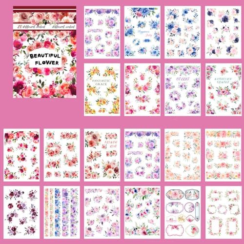 Alideco 20pcs Vintage Scrapbook Stickers Europe and The United States Figure Flowers Sticker Book for Adults Sticker journaling Stickers for Scrapbooking (meilidehua) by Alideco