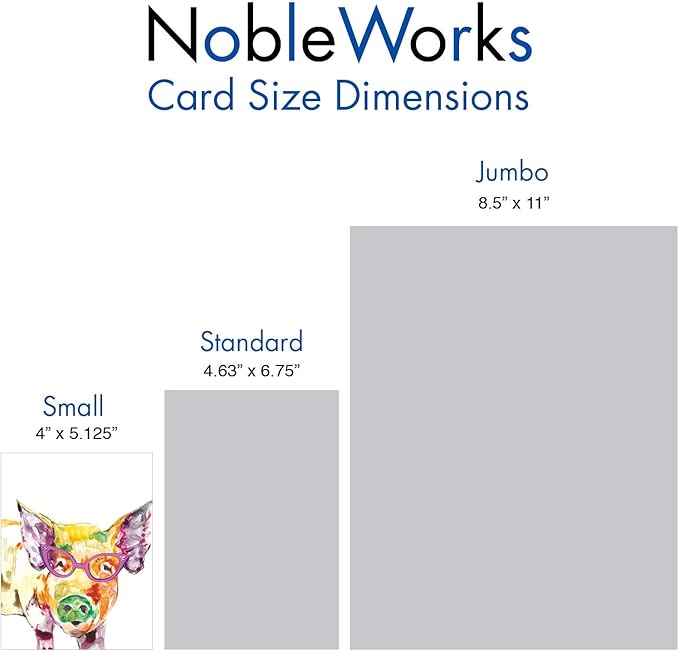 The Best Card Company Assorted Watercolor Blank Greeting Card Box Set - Incl. 20 Notecards + Envelopes, 10 Unique Designs for Thank You, Invitations, More - Rainbow Splash Animals AM6137OCB-B2x10