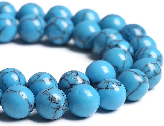 12MM 32PCS Blue Turquoise Spacer Loose Beads for Jewelry Making DIY Bracelet Necklace