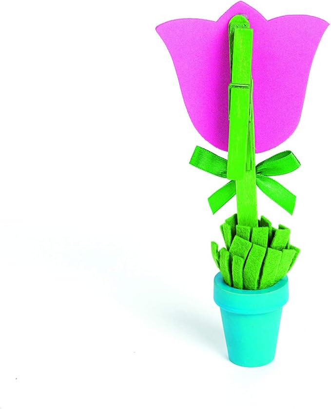 Flower Recipe or Picture Holder Craft Kit - Makes 12 - Spring Crafts and DIY Mother's Day Gifts