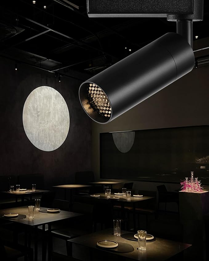 LED Track Lighting Heads Compatible with H Type 4-Wire Rail Ceiling Spotlight for Indoor Cafe Bar Dining Room Restaurant Lighting