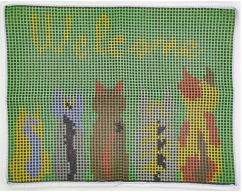Howie's Latch Hook Kit, DIY Cats Rug Crochet Yarn Kits for Adults, Color Preprinted Pattern Embroidery Decoration (Cats-Welcome, 19.69 x 14.96 inch) - Image 3