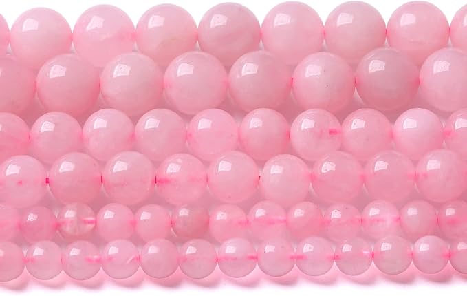8MM 46PCS Natural Stone Brazilian Rose Quartz Crystal Beads for Jewelry Making DIY Bracelet