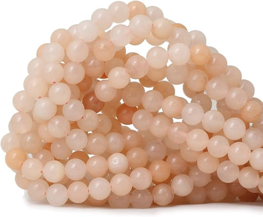 45PCS 8mm Natural Pink Aventurine Gemstone Round Loose Beads Stone Beads for Jewelry Making DIY Findings 1 Strand 15"