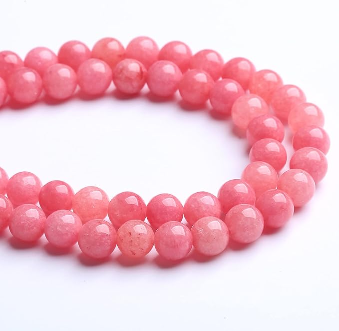 4MM 88PCS Natural Stone Pink Jade Beads Rhodochrosite Chalcedony Beads for Jewelry Making DIY Bracelet 1 Strand