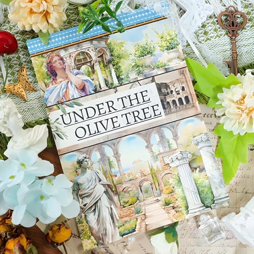 Snycler Under The Olive Tree Theme Sticker Scrapbooking Supplies for Junk Journal, 20 Sheets PET Stickers - Vintage Journaling Stickers, Ephemera Sticker Book Pre Cut, Junk Journal Supplies - Image 2